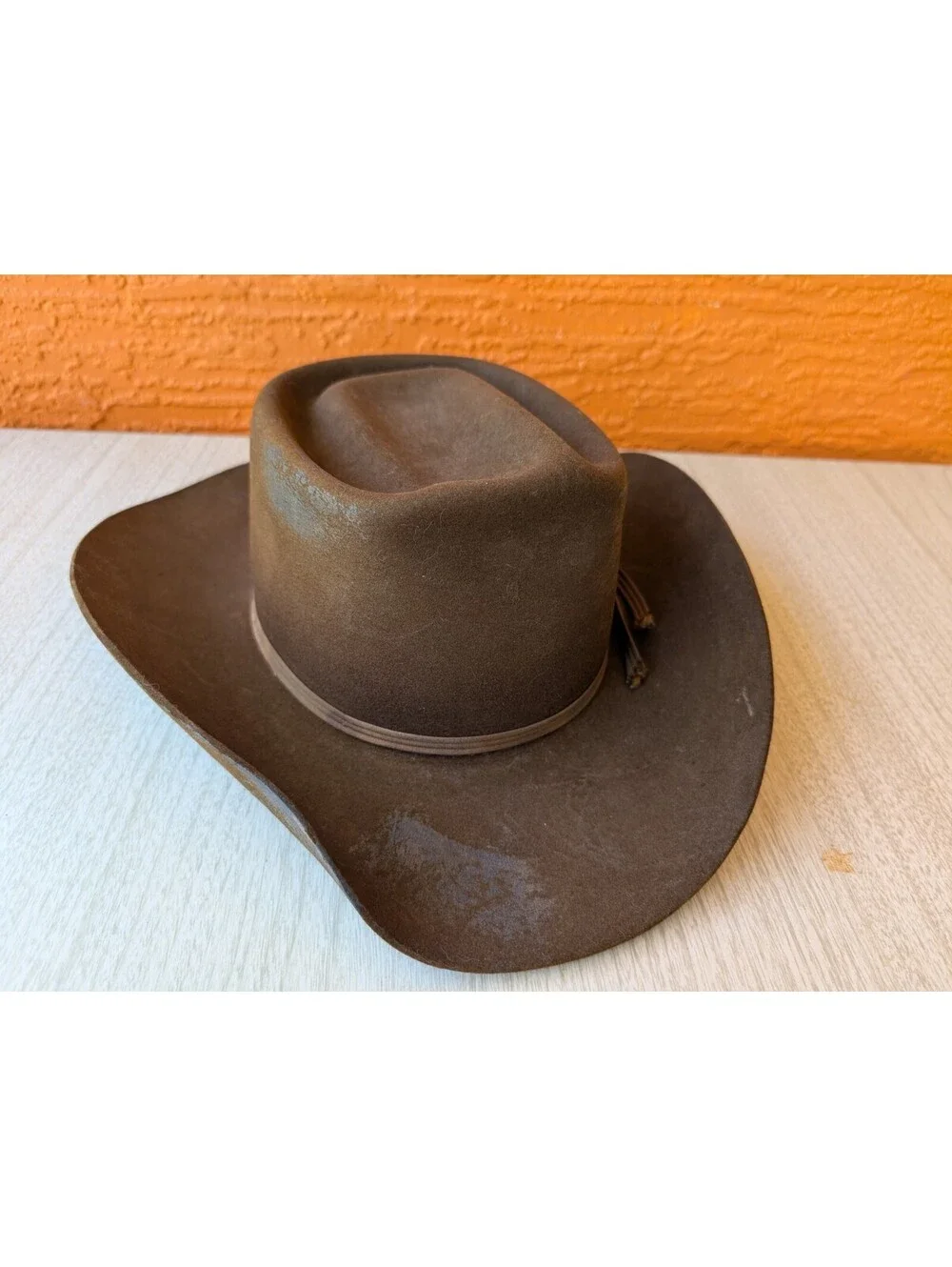 Vintage The Westerners Missoula MT Brown Felt Western Cowboy Hat Size 7–7 1/8...